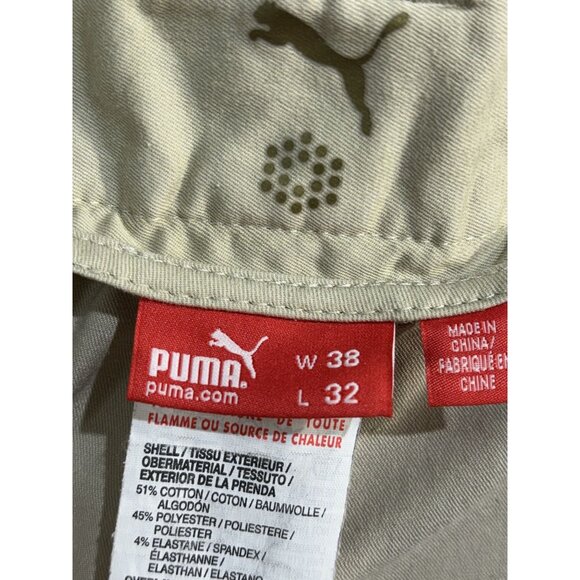 Puma Golf Pants L 32 W 38 Cotton/Polyester Blend Water Dirt Proof Back of Calf - Picture 2 of 10